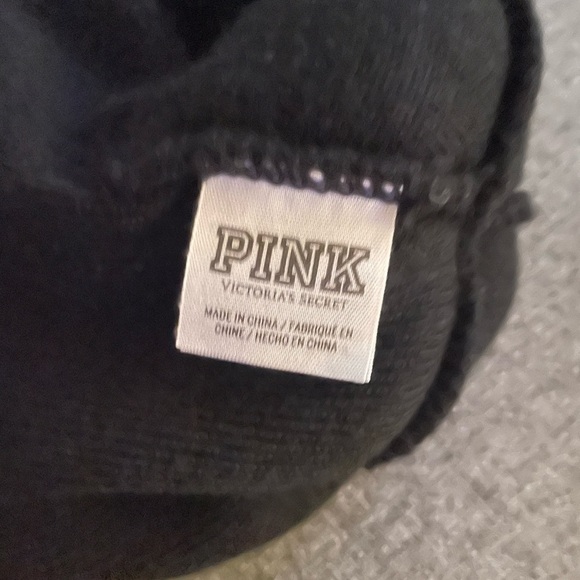 Victoria Secret Pink Logo Pom Pom beanie hat one size - Picture 3 of 3